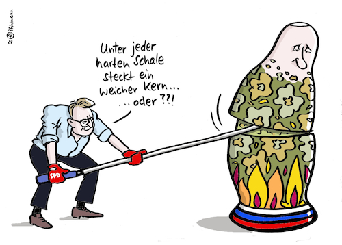 Cartoon: Putin Schale Kern (medium) by Pfohlmann tagged spd,krieg,frieden,manifest,diplomatie,aufrüstung,militarisierung,verhandlungen,kontakt,beziehung,russland,putin,ukraine,matroschka,matrjoschka,matrioschka,puppe,schale,kern,hart,weich,menschlichkeit,stegner,rotschwarz,bundesregierung,koalition,spd,krieg,frieden,manifest,diplomatie,aufrüstung,militarisierung,verhandlungen,kontakt,beziehung,russland,putin,ukraine,matroschka,matrjoschka,matrioschka,puppe,schale,kern,hart,weich,menschlichkeit,stegner,rotschwarz,bundesregierung,koalition