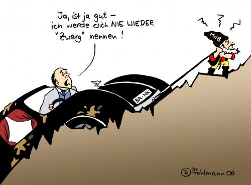 Cartoon: Retterzwerg (medium) by Pfohlmann tagged finanzkrise,bankenkrise,rettungspaket,parlament,mdb,abgeordneter,karren,dreck,limousine,zwerg,finanzkrise,finanzen,geld,wirtschaft,wirtschaftskrise,rettungspaket,rettung,banken,bank,pleite,bankrott,finanzierung,schulden,bankenkrise,krise,parlament,mdb,abgeordneter,limousine,zwerg,bundestag,regierung