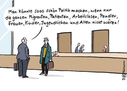 Cartoon: Schöne Politik (medium) by Pfohlmann tagged politik,politiker,parlament,abgeordnete,krankenhausreform,gesundheitspolitik,krankenhäuser,arbeitslose,migranten,migration,eu,migrationsgipfel,frauen,kinder,jugendliche,soziales,sozialpolitik,menschen,leben,bevölkerung,verkehrspolitik,db,bahn,pendler,deutschlandticket,männer,politik,politiker,parlament,abgeordnete,krankenhausreform,gesundheitspolitik,krankenhäuser,arbeitslose,migranten,migration,eu,migrationsgipfel,frauen,kinder,jugendliche,soziales,sozialpolitik,menschen,leben,bevölkerung,verkehrspolitik,db,bahn,pendler,deutschlandticket,männer