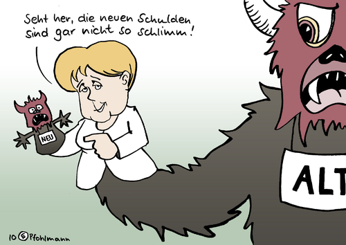 Cartoon: Schuldenmonster (medium) by Pfohlmann tagged deutschland,merkel,bundeskanzlerin,haushalt,schulden,neuverschuldung,staatsschulden,monster,handpuppe,regierung,koalition,schwarz,gelb,finanzpolitik,deutschland,angela merkel,regierung,bundeskanzlerin,kanzler,bundeskanzler,schulden,neuverschuldung,staatsschulden,monster,handpuppe,koalition,schwarz,gelb,finanzpolitik,angela,merkel