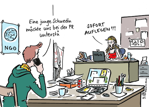 Cartoon: Schwedin PR (medium) by Pfohlmann tagged greta,thunberg,pr,ngo,unterstützung,gaza,schiff,segelboot,aktivismus,aktivisten,greta,thunberg,pr,ngo,unterstützung,gaza,schiff,segelboot,aktivismus,aktivisten