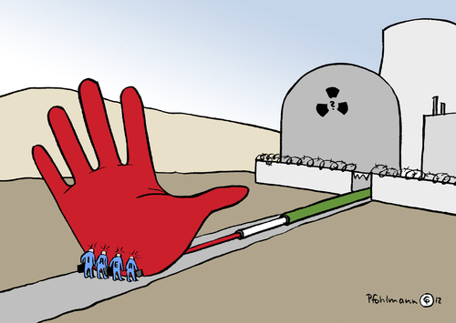 Cartoon: Stophand (medium) by Pfohlmann tagged karikatur,color,farbe,2012,iran,atomprogramm,iaea,kontrolle,kontrolleure,hand,stopp,stop,verweigerung,zutritt,sperre,geheim,geheimnis,nuklear,urananreicherung,anlage,atom,atomenergie,kernenergie,atomwaffen,friedlich,nutzung,2012,atomprogramm,iran,iaea,kontrolle,atomkraft