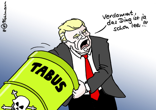 Cartoon: Trumps Tabu-Tonne (medium) by Pfohlmann tagged karikatur,cartoon,2016,color,usa,global,welt,trump,tabu,tonne,gift,leer,tabus,waffengesetze,clinton,gewalt,gewaltaufruf,waffenlobby,präsidentschaftswahlen,präsidenschaftskandidat,kandidat,kandidatur,wahlen,republikaner,partei,karikatur,cartoon,2016,color,usa,global,welt,trump,tabu,tonne,gift,leer,tabus,waffengesetze,clinton,gewalt,gewaltaufruf,waffenlobby,präsidentschaftswahlen,präsidenschaftskandidat,kandidat,kandidatur,wahlen,republikaner,partei