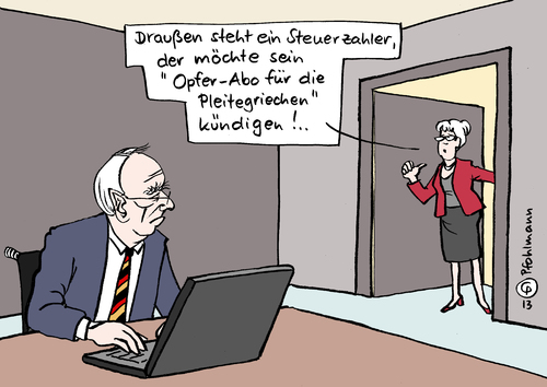 Cartoon: Unworte des Jahres (medium) by Pfohlmann tagged karikatur,cartoon,color,farbe,2013,deutschland,griechenland,unwort,des,jahres,schäuble,finanzminister,opferabo,opfer,eurokrise,schuldenkrise,steuerzahler,steuern,hilfe,finanzhilfe,rettungsschirm,pleitegriechen,pleite,griechen,kündigen,abo,abonnement,karikatur,cartoon,color,farbe,2013,deutschland,griechenland,unwort,des,jahres,schäuble,finanzminister,opferabo,opfer,eurokrise,schuldenkrise,steuerzahler,steuern,hilfe,finanzhilfe,rettungsschirm,pleitegriechen,pleite,griechen,kündigen,abo,abonnement