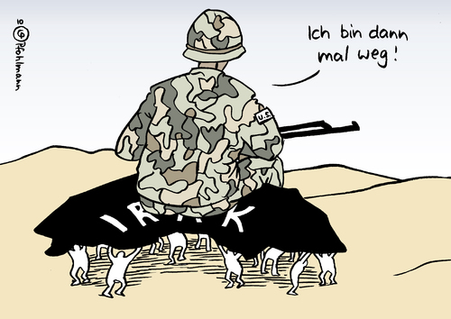 Cartoon: USA dann mal weg (medium) by Pfohlmann tagged usa,krieg,irak,army,armee,truppenabzug,usa,krieg,irak,armee,truppenabzug,militär,soldaten,gewalt
