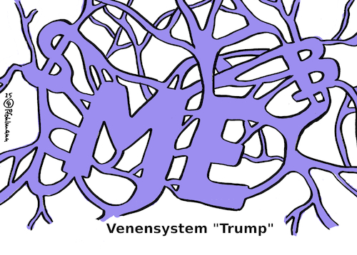 Cartoon: Venensystem (medium) by Pfohlmann tagged trump,gesundheit,venen,bitcoin,reichtum,dollar,geld,gier,egoismus,narzissmus,blutgefäße,trump,gesundheit,venen,bitcoin,reichtum,dollar,geld,gier,egoismus,narzissmus,blutgefäße