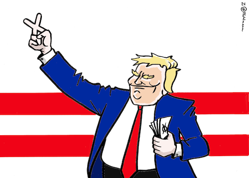 Cartoon: Victory Trump (medium) by Pfohlmann tagged usa,trump,präsident,wahlsieg,republikaner,victory,twitter,musk,spenden,geld,milliardär,lotterie,wahlkampf,usa,trump,präsident,wahlsieg,republikaner,victory,twitter,musk,spenden,geld,milliardär,lotterie,wahlkampf