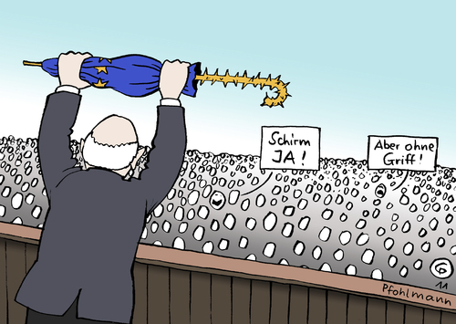 Cartoon: Volksabstimmung (medium) by Pfohlmann tagged karikatur,color,farbe,2011,schuldenkrise,griechenland,papandreou,abstimmung,volksabstimmung,staatsschulden,europa,euro,eu,rettungsschirm,efsf,hilfspaket,pleite,zahlungsunfähigkeit,insolvenz,sparen,sparprogramm,kreditwürdigkeit,wirtschaftskrise,schulden,reform,einsparungen,griechenland,papandreou,volksabstimmung,staatsschulden,europa,euro