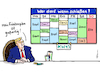 Cartoon: Der Schießplan (small) by Pfohlmann tagged trump,nahostkonflikt,gaza,israel,hamas,clans,krieg,friedensplan,deal,stundenplan,timetable,gewalt,entwaffnung,launen,terror,exekutionen