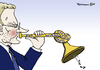 Cartoon: FDP-Vuvuzela (small) by Pfohlmann tagged deutschland,fdp,westerwelle,vuvuzela,wm,fußball,südafrika,schwarz,gelb,koalition,regierung,wahlversprechen,steuerreform,gesundheitsreform
