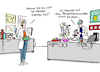 Cartoon: Kind Thermometer (small) by Pfohlmann tagged kinder,familie,vater,väter,mutter,mütter,krank,zuhause,daheim,krankheitstage,arbeit,männer,frauen,gleichberechtigung,labor,wissenschaftler,ingenieur,technik,technologie,thermometer,chemie,physik,ausreden,fürsorge,karriere,arbeitsplatz