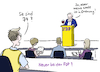 Cartoon: Kubickis Wade (small) by Pfohlmann tagged kubicki,fdp,parteivorsitz,vorsitzender,wahl,parteitag,alter,wm,fußball,nationalmannschaft,kader,torwart,torhüter,neuer,wade,verletzung,sport,fitness,aufgebot,gesundheit,kandidatur