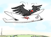 Cartoon: Lufthansa-Hilfe (small) by Pfohlmann tagged 2020,coronakrise,pandemie,wirtschaftskrise,lufthansa,flugzeug,fluglinie,airline,insolvenz,rettung,bundesadler,adler