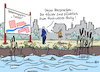 Cartoon: Turbo-Bauen (small) by Pfohlmann tagged wohnungen,häuser,bauen,bauministerin,bebauungsplan,wohnungsmangel,wohnungsnot,neubaugebiet,hochwasser,fluss,bach,turbo,beschleunigung,baugenehmigung,behörden,umwelt,klima,zersiedelung,bodenversiegelung,überschwemmungsgebiet,stadt,städte,wohnraum