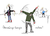 Cartoon: Überschuss-Energie (small) by Pfohlmann tagged energie,energiewende,windkraft,windrad,silvester,männer,jugendliche,böller,raketen,übergriffe,ausschreitungen,gewalt,erneuerbare