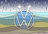Cartoon: VW Hochwasser (small) by Pfohlmann tagged karikatur,cartoon,color,farbe,2017,deutschland,vw,regen,hochwasser,starkregen,autoindustrie,abgasskandal,kartell,absprachen,preisabsprachen,dieselskandal