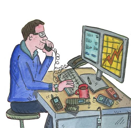 Cartoon: büro computer (medium) by sabine voigt tagged büro,computer,online,arbeit,aquise,technologie,internet,arbeitsplatz,job