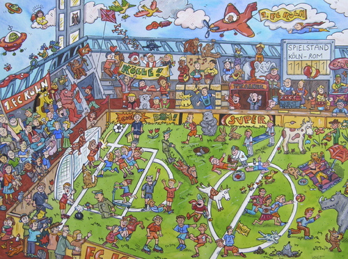 Cartoon: fussball köln (medium) by sabine voigt tagged fussball,fc,köln