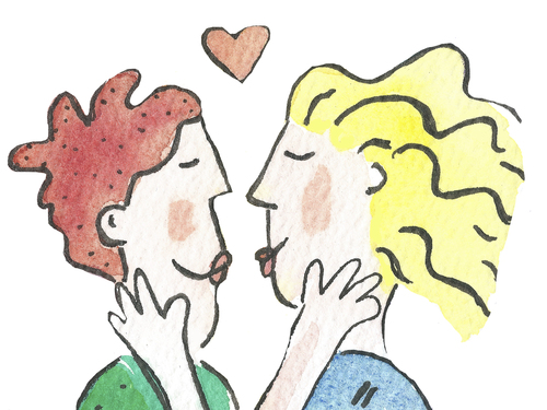 Cartoon: lesben liebe paar (medium) by sabine voigt tagged lesben,liebe,paar,homosexuell,gay,gleichberechtigung,heirat,gender,toleranz