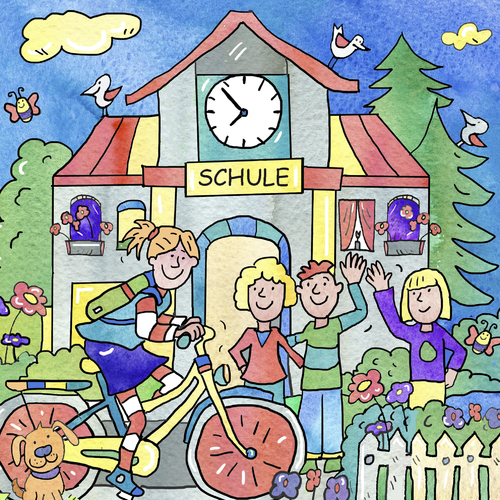 Cartoon: Schule Grundschule (medium) by sabine voigt tagged schule,grundschule,bildung,erziehung,lernen,unterricht,pause,kinder
