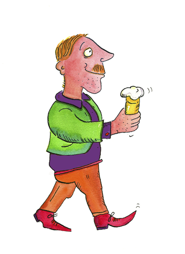 Cartoon: trinker alkoholiker (medium) by sabine voigt tagged trinker,alkoholiker,kölsch,bier,kneipe,ausgehen,party