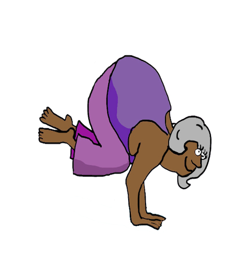 Cartoon: Yoga Asana (medium) by sabine voigt tagged yoga,asana,sport,übung,turnen,hobby,meditation,entspannung,prävention,bewegung,gesundheit,wellness,therapie,fitness