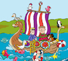 Cartoon: Boot Schiff (small) by sabine voigt tagged boot,schiff,wasser,meer,segeln,freizeit,ferien,wassersport,ruderboot,tourismus,rhein,mosel