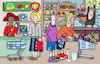 Cartoon: Einkaufen shopping (small) by sabine voigt tagged einkaufen,shopping,shop,einkauf,geschäft,becker,juwelier,laden,einkaufswagen,geld