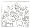 Cartoon: homosexuelle ehe (small) by sabine voigt tagged homosexuelle,ehe,paar,liebe,gay,lebensarten,hochzeit,haus,heim