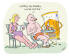 Cartoon: money (small) by sabine voigt tagged power,wealth,capital,influence,prosperity,possessions,profit,luxury,corruption,lobbying,inequality,class,differences,globalization,capitalism,economic,elites,greed,exploitation