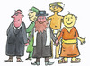 Cartoon: Religion Verschiedenheit (small) by sabine voigt tagged religion,verschiedenheit,toleranz,buddismus,erkenntnis