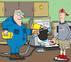 Cartoon: Sanitär Waschmaschine Ratten (small) by sabine voigt tagged sanitär,waschmaschine,ratten,reperatur,klemtner,kundendienst,schädlinge,wasserschäden,handwerker