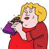 Cartoon: Schokolade Übergewicht (small) by sabine voigt tagged schokolade,übergewicht,diät,ernährung,essen,kalorien,abnehmen,fett,dick,gesundheit,gewicht,fitness