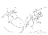 Cartoon: stierkampf torero tierschutz (small) by sabine voigt tagged stierkampf,torero,tierschutz,stier,tier