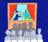 Cartoon: theater kasperle kindergarten (small) by sabine voigt tagged theater,kasperle,kindergarten,grundschule,kind,kleinkind,märchen