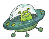 Cartoon: ufo Raumschiff (small) by sabine voigt tagged ufo,raumschiff,alien,außerirdischer,all,weltraum,planeten