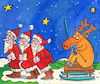 Cartoon: Weihnachten Rentier (small) by sabine voigt tagged weihnachten,weihnachtsmann,schlitten,winter,rentier,elch,geschenke,glauben