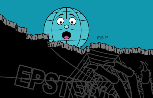 Cartoon: Abgrund (medium) by Erl tagged politik,usa,epstein,sexualstraftäter,netzwerk,prominente,welt,erde,blick,abgrund,karikatur,erl,politik,usa,epstein,sexualstraftäter,netzwerk,prominente,welt,erde,blick,abgrund,karikatur,erl