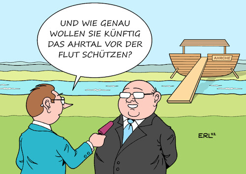 Cartoon: Ahrtal (medium) by Erl tagged politik,klima,wetter,flut,katastrophe,ahrtal,rheinland,pfalz,nordrhein,westfalen,nrw,tod,zerstörung,wiederaufbau,bewohnbarkeit,schutz,klimawandel,sintflut,arche,noah,ahr,maßnahmen,karikatur,erl,politik,klima,wetter,flut,katastrophe,ahrtal,rheinland,pfalz,nordrhein,westfalen,nrw,tod,zerstörung,wiederaufbau,bewohnbarkeit,schutz,klimawandel,sintflut,arche,noah,ahr,maßnahmen,karikatur,erl