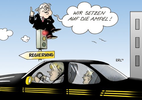 Cartoon: Ampel (medium) by Erl tagged wahl,2009,koalition,spd,fdp,grüne,rot,gelb,grün,ampel,cdu,csu,schwarz,steinmeier,merkel,westerwelle,wahl,wahlen,2009,koalition,spd,fdp,grüne,rot,gelb,grün,ampel,cdu,csu,schwarz,frank walter steinmeier,angela merkel,guido westerwelle,frank,walter,steinmeier,angela,merkel,guido,westerwelle