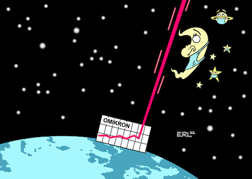 Cartoon: Astronomische Höhen (medium) by Erl tagged politik,corona,virus,pandemie,covid19,fünfte,welle,omikron,mutation,fallzahlen,rekord,infektionen,astronomisch,höhe,erde,welt,all,weltall,mond,sterne,karikatur,erl,politik,corona,virus,pandemie,covid19,fünfte,welle,omikron,mutation,fallzahlen,rekord,infektionen,astronomisch,höhe,erde,welt,all,weltall,mond,sterne,karikatur,erl