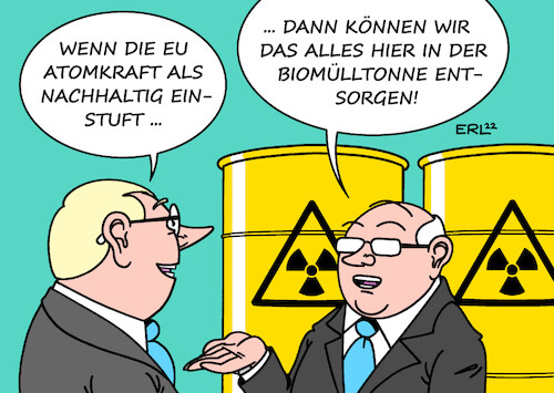 Cartoon: Atommüll (medium) by Erl tagged politik,klima,klimawandel,erderwärmung,co2,eu,klimaneutralität,nachhaltigkeit,diskussion,atomkraft,greenwashing,atommüll,biomüll,entsorgung,biotonne,karikatur,erl,politik,klima,klimawandel,erderwärmung,co2,eu,klimaneutralität,nachhaltigkeit,diskussion,atomkraft,greenwashing,atommüll,biomüll,entsorgung,biotonne,karikatur,erl