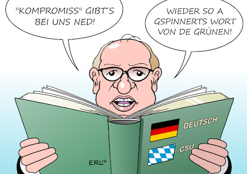 Cartoon: Auskunft (medium) by Erl tagged bundestagswahl,wahl,bundestag,regierung,regierungsbildung,koalition,jamaika,schwarz,gelb,grün,cdu,csu,fdp,bündnis,90,die,grünen,kohleausstieg,ende,verbrennungsmotor,wahlkampf,wahlversprechen,positionen,inhalte,abrücken,kompromiss,fremdwort,dobrindt,machtkampf,seehofer,söder,bayern,karikatur,erl,bundestagswahl,wahl,bundestag,regierung,regierungsbildung,koalition,jamaika,schwarz,gelb,grün,cdu,csu,fdp,bündnis,90,die,grünen,kohleausstieg,ende,verbrennungsmotor,wahlkampf,wahlversprechen,positionen,inhalte,abrücken,kompromiss,fremdwort,dobrindt,machtkampf,seehofer,söder,bayern,karikatur,erl