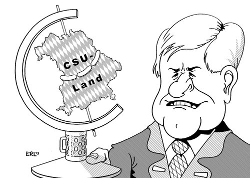 Cartoon: Bayern CSU (medium) by Erl tagged bayern,politischer,aschermittwoch,rede,bier,weißwurst,weißwurstäquator,csu,horst,seehofer