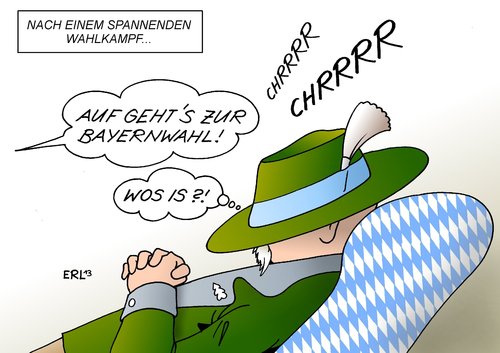 Cartoon: Bayernwahl (medium) by Erl tagged zahm,langweilig,wahlkampf,landtagswahl,wahl,bayern,bayern,wahl,landtagswahl,wahlkampf,langweilig,zahm