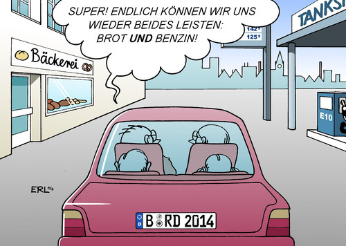 Cartoon: Benzinpreis (medium) by Erl tagged öl,benzin,preis,ölpreis,benzinpreis,angebot,nachfrage,markt,börse,fracking,usa,opec,brot,bäckerei,tankstelle,auto,familie,karikatur,erl,öl,benzin,preis,ölpreis,benzinpreis,angebot,nachfrage,markt,börse,fracking,usa,opec,brot,bäckerei,tankstelle,auto,familie