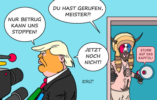 Cartoon: Betrug (medium) by Erl tagged politik,wahl,usa,donald,trump,wahlbetrug,erinnerung,sturm,kapitol,2021,karikatur,erl,politik,wahl,usa,donald,trump,wahlbetrug,erinnerung,sturm,kapitol,2021,karikatur,erl