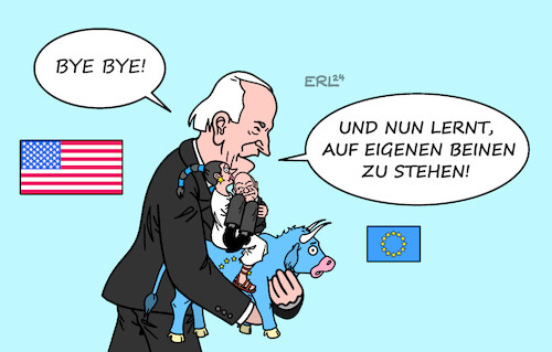 Cartoon: Biden Abschied (medium) by Erl tagged politik,usa,präsident,joe,biden,abschied,besuch,deutschland,eu,selbstständigkeit,europa,stier,scholz,karikatur,erl,politik,usa,präsident,joe,biden,abschied,besuch,deutschland,eu,selbstständigkeit,europa,stier,scholz,karikatur,erl