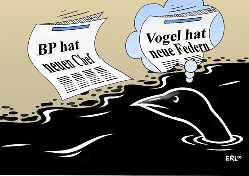 Cartoon: BP-Chef (medium) by Erl tagged bp,chef,neu,ölpest,meer,vogel,seevogel,federn,umwelt,katastrophe,zeitung,schlagzeile,bp,chef,neu,ölpest,meer,seevogel,federn,umwelt,katastrophe,zeitung,schlagzeile,atlantik,bohren,golf von mexiko,leck,meere,natur,naturkatastrophe,öl,ozean,ressourcen,schwarze pest,umwel,umweltkatastrophe,golf,von,mexiko,schwarze,pest