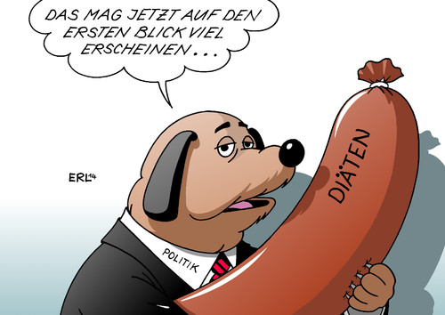 Cartoon: Diäten (medium) by Erl tagged politik,politiker,abgeordnete,bundestag,regierung,große,koalition,cdu,csu,spd,diäten,erhöhung,diätenerhöhung,hund,wurst,politik,politiker,abgeordnete,bundestag,regierung,große,koalition,cdu,csu,spd,diäten,erhöhung,diätenerhöhung,hund,wurst